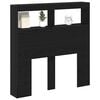 vidaXL Cabecero de cama con LED roble negro 100x17x102 cm