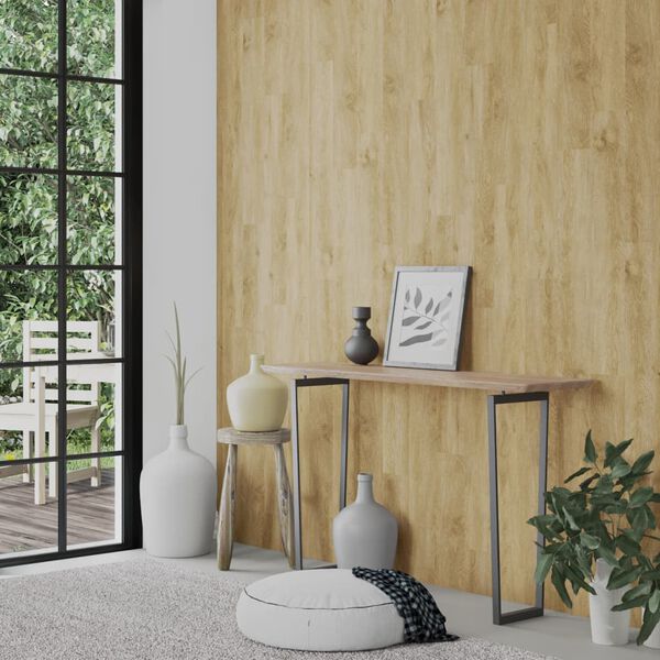 vidaXL Paneles de pared con aspecto de madera PVC marrón 4,12 m²
