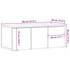 vidaXL Mueble para TV madera contrachapada envejecida 80x34x30 cm