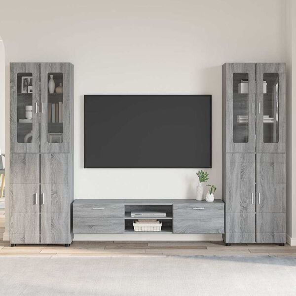 vidaXL Conjunto de mueble de TV con caj&oacute;n FLORIN Gris Sonoma