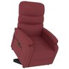 vidaXL Sill&oacute;n de masaje elevable cuero sint&eacute;tico rojo tinto
