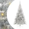 vidaXL &Aacute;rbol de Navidad Artificial Preiluminado Plateado 240 cm PET