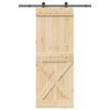 vidaXL Puerta corredera con herrajes madera maciza de pino 85x210 cm