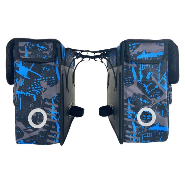 Willex Alforjas para bicicleta Ice azul y negro 34 L