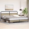 vidaXL Estructura de cama sin colchón metal roble Sonoma 183x213 cm