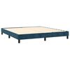 vidaXL Cama box spring colch&oacute;n y LED terciopelo azul oscuro 180x200 cm