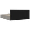 vidaXL Cama hidráulica almacenaje sin colchón gris claro 160x200 cm