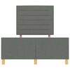 vidaXL Estructura de cama con cabecera Gris oscuro 120 x 200 cm tela