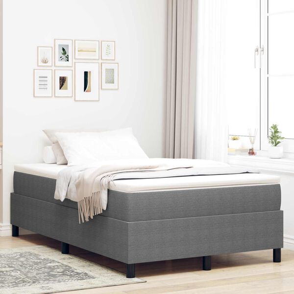 vidaXL Cama de plataforma Gris Claro 120 x 190 cm Tela de Pana