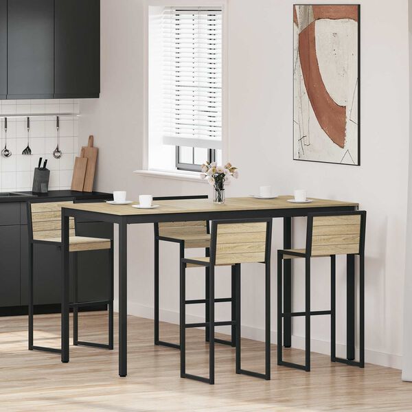 vidaXL Mesa de barra de pie Madera de ingenier&iacute;a