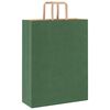 vidaXL Bolsas de papel con asas 50 uds verde 32x12x42 cm