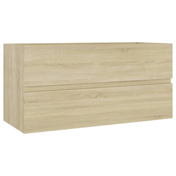 vidaXL Armario lavabo madera contrachapada roble Sonoma 90x38,5x45 cm