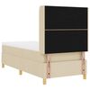 vidaXL Cama tipo Box Spring con colch&oacute;n Crema 90 x 200 cm tela