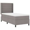 vidaXL Cama tipo Box Spring con colch&oacute;n Taup&eacute; 200 x 100 cm tela