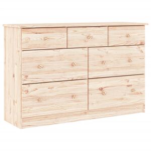 vidaXL C&oacute;moda cajonera ALTA madera maciza pino 112x35x73 cm