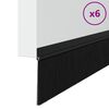 vidaXL Sellos de cepillo para puertas autoadhesivos 6 pcs Negro 100 cm