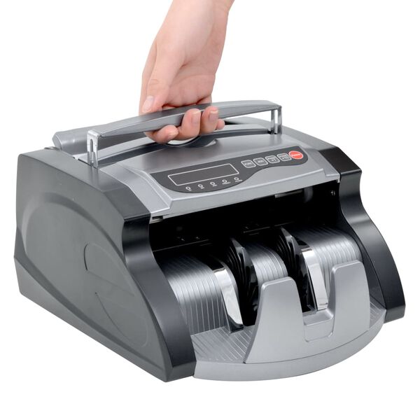 vidaXL M&aacute;quina de contar dinero de billetes negro y gris
