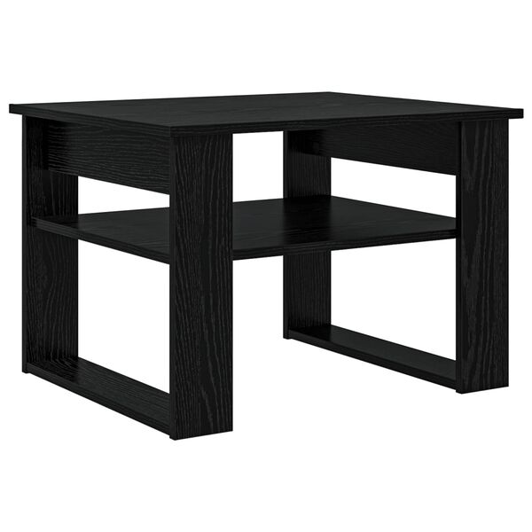 vidaXL Mesa de Caf&eacute; Roble Negro 64 x 54 x 44 cm Madera de ingenier&iacute;a