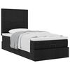 vidaXL Cama otomana con colch&oacute;n negra 90x200 cm tela