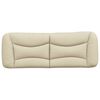 vidaXL Cabecero de cama acolchado Hvar tela crema 140 cm