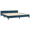 vidaXL Estructura de cama sin colch&oacute;n terciopelo azul oscuro 160x200cm