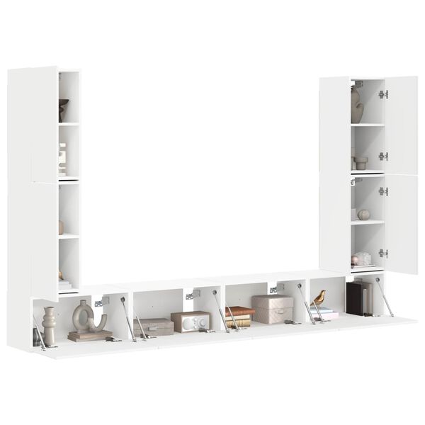 vidaXL Conjunto de mueble de TV 8 pcs Madera de ingenier&iacute;a