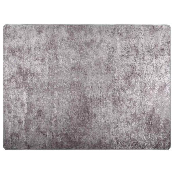 vidaXL Alfombra lavable gris 400x300 cm