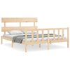 vidaXL Estructura de cama sin colch&oacute;n madera maciza de pino 160x200 cm