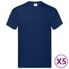 vidaXL Camiseta 5 pcs Azul 5XL Algod&oacute;n