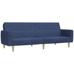 vidaXL Sof&aacute; cama de 2 plazas tela azul