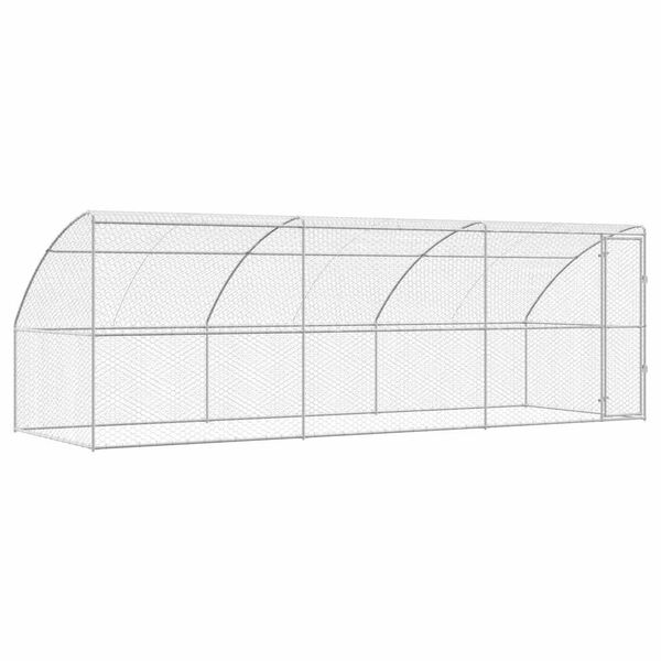 vidaXL Refugio para perros 3 pcs Plateado 6 x 2 x 2 m