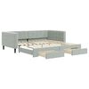 vidaXL Sof&aacute; cama nido con cajones terciopelo gris claro 100x200 cm