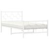 vidaXL Estructura cama sin colchón con estribo metal blanco 100x200 cm