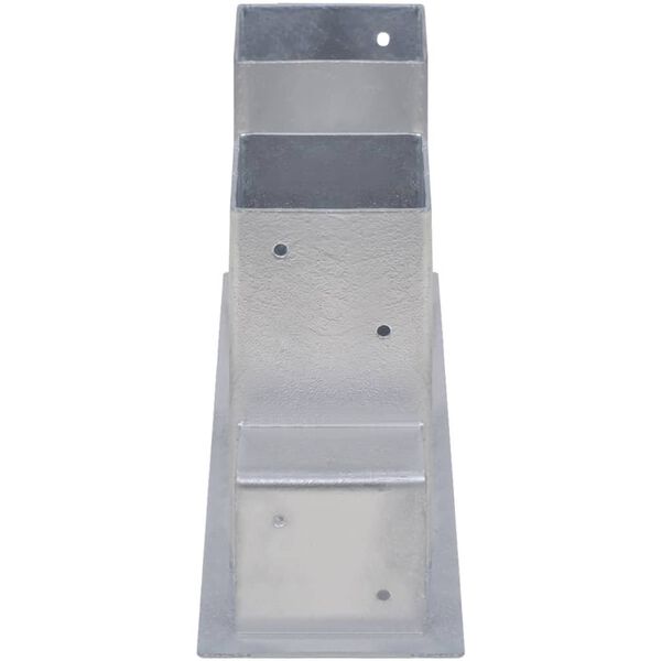 vidaXL Soporte para el apilamiento de le&ntilde;a 4 uds acero plateado