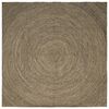 vidaXL Alfombra de &aacute;rea Natural y negro 200 x 200 cm yute
