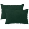 vidaXL Coj&iacute;n con almohada HEERLEN 2 uds. Verde oscuro Terciopelo