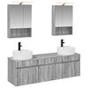 vidaXL Juego de Muebles de Ba&ntilde;o 5 pcs Sonoma gris 50 x 14,5 x 70 cm
