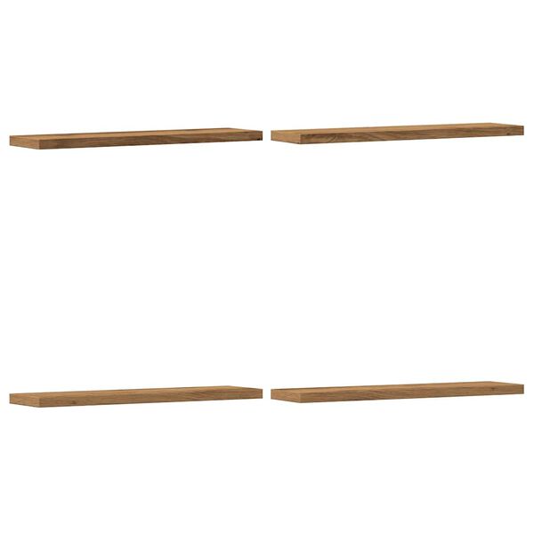 vidaXL Estantes pared 4 ud madera ingenier&iacute;a roble artisan 40x10x1,5cm