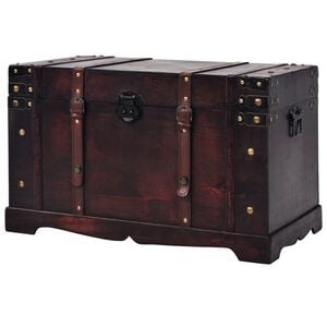 vidaXL Ba&uacute;l vintage de madera 66x38x40 cm