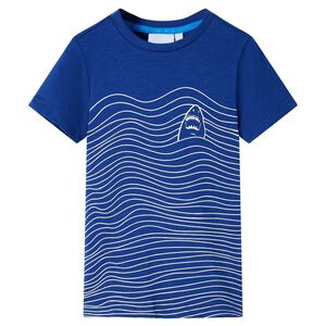 vidaXL Camiseta infantil azul oscuro 128