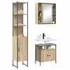 vidaXL Juego de muebles de ba&ntilde;o con estante 3 pcs Roble Sonoma