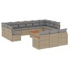 vidaXL Set sof&aacute;s de jard&iacute;n 14 pzas con cojines rat&aacute;n sint&eacute;tico beige