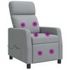 vidaXL Silla de masajes reclinable Gris Claro Tela