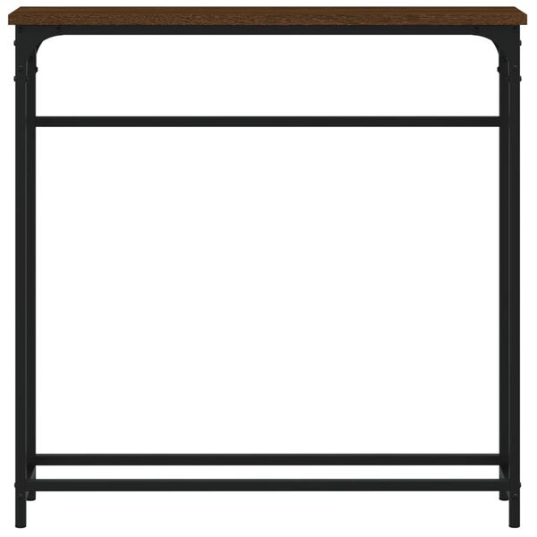 vidaXL Mesa consola madera de ingenier&iacute;a marr&oacute;n roble 75x19,5x75 cm
