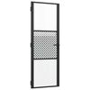 vidaXL Puerta Interior Negro 76 x 201.5 cm Vidrio templado y aluminio