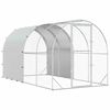 vidaXL Gallinero Plateado 400 x 200 x 200 cm Acero Galvanizado