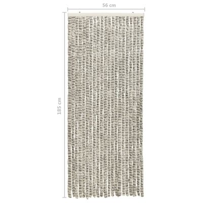 vidaXL Cortina mosquitera de chenilla gris claro y oscuro 56x185 cm