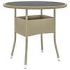 vidaXL Juego de comedor para jard&iacute;n de 5 piezas rat&aacute;n sint&eacute;tico beige