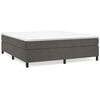 vidaXL Estructura Estructura de cama con somier gris oscuro 200x200 cm