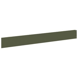 vidaXL Borde de C&eacute;sped 10 uds. 100 x 12 cm Acero Verde oliva